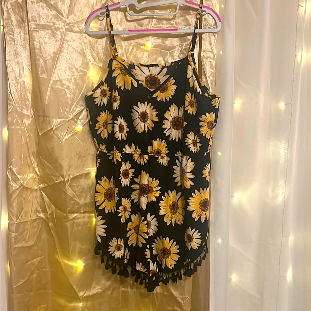 SHEIN Sunflower Romper 0XL